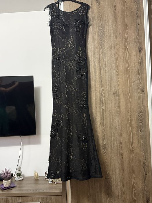 Rochie eleganta-lunga-neagra-marime S