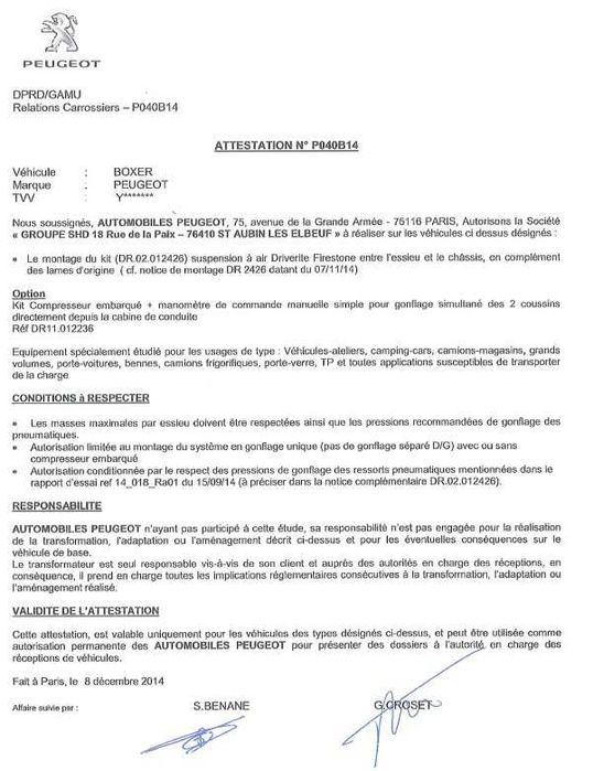 Perne aer suplimentare  Peugeot Boxer 2006 - prezent