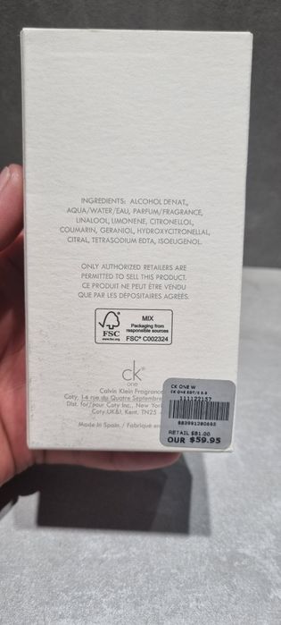 Calvin Klein one 100 мл и 200 мл 100% оргинал