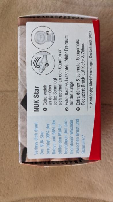 Nuk - стъклени шишета 4 части + подарък залъгалка