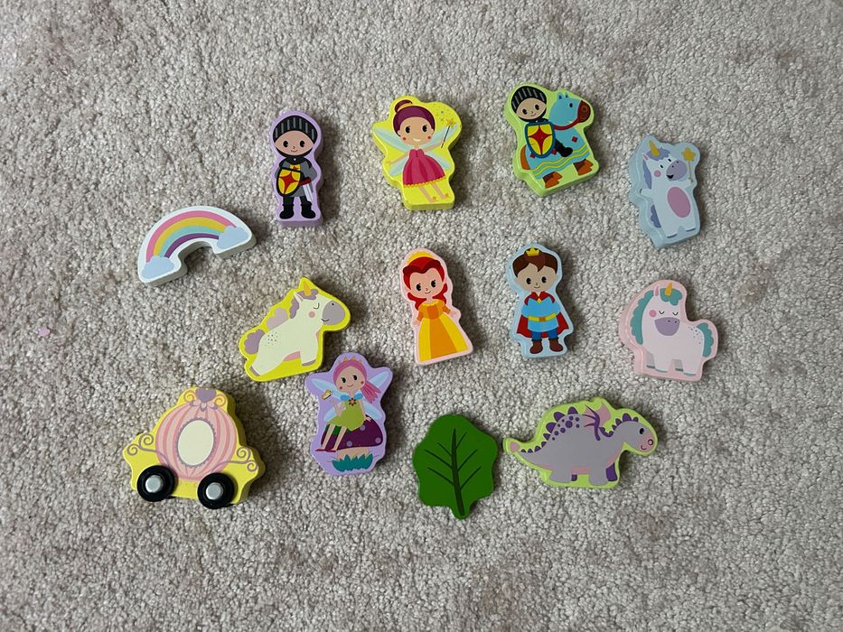 Jucarie cutie din lemn ferma cu figurine