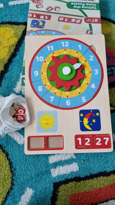 Ceas puzzle lemn