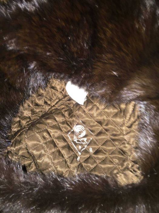 новая шапка ушанка из замши и кроличьего меха 80-х годов, 56 размера