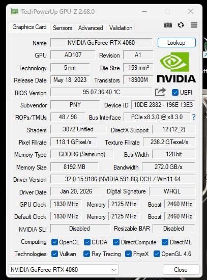 Продам видеокарту rtx 4060