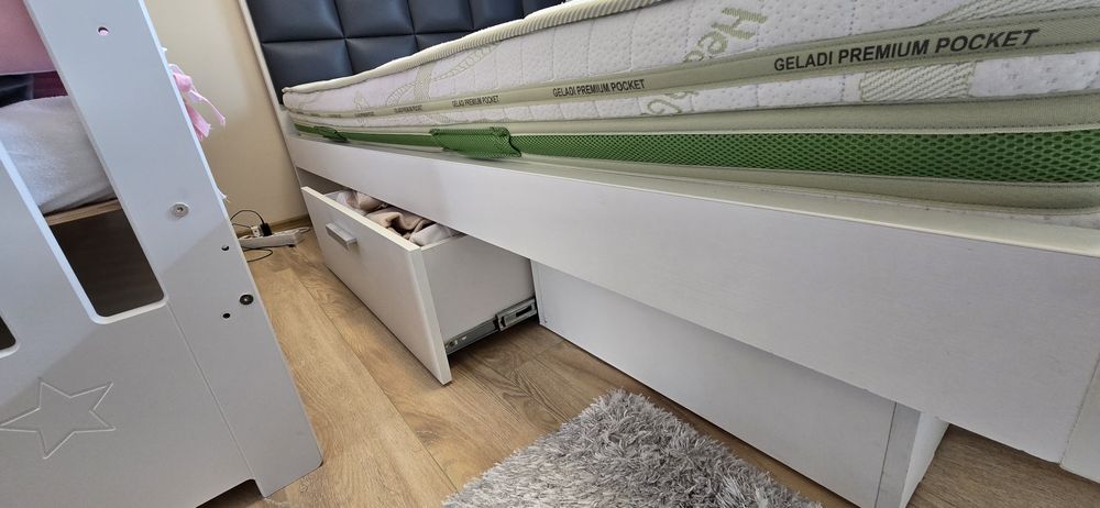 Pat dormitor 140+saltea Premium 28 cm