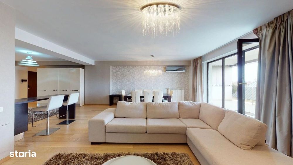 3 camere tip penthouse mobilat utilat Pipera Iancu Nicolae
