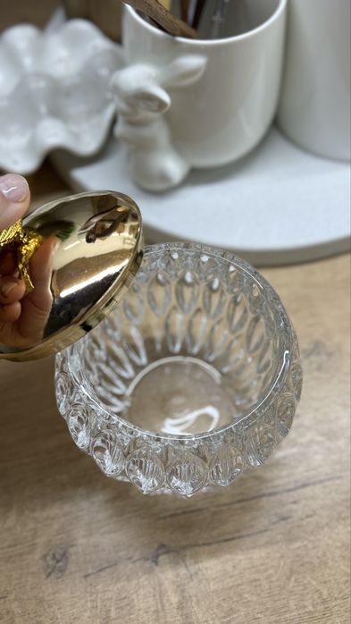 Сахарница хрустальная