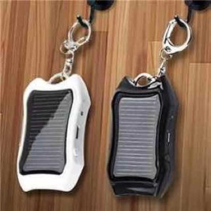 Solar Power Bank Keychain with LED Torch