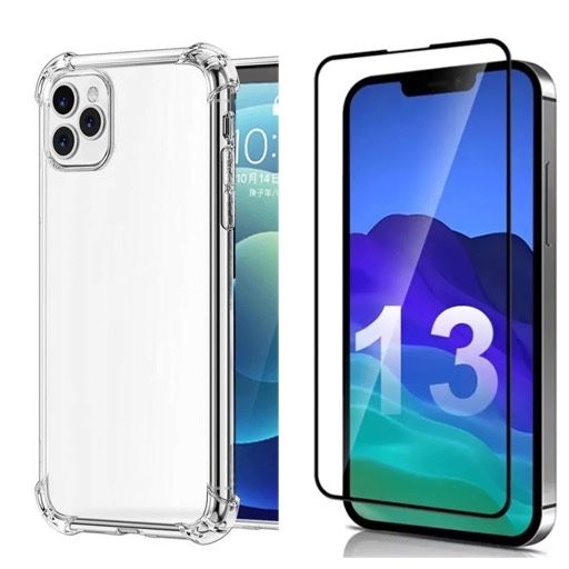 Iphone 12/13/14 MINI PRO MAX Husa Anti Soc + Folie Sticla Secure Glass