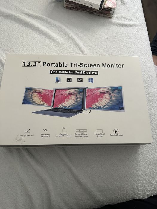 Portable tri-screen monitor display portabil 13.3"