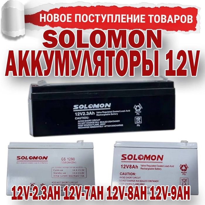 Аккумуляторы SOLOMON Оптом и в розницу по самым дешевым ценам Компания