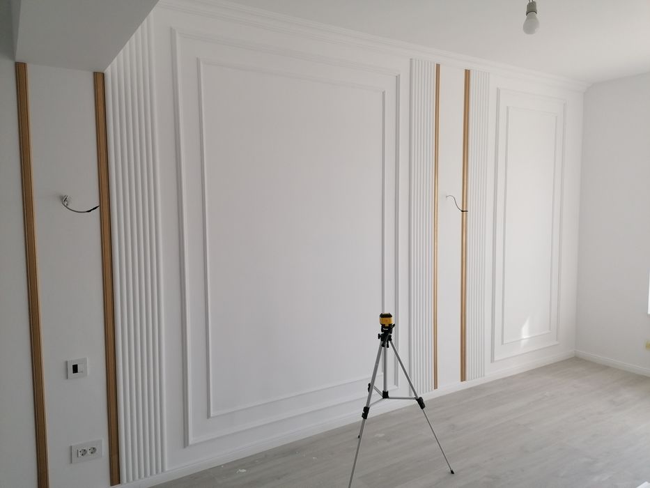 Plinta parchet duropolimer tăiată la 45 grade, cornisa, profile decora