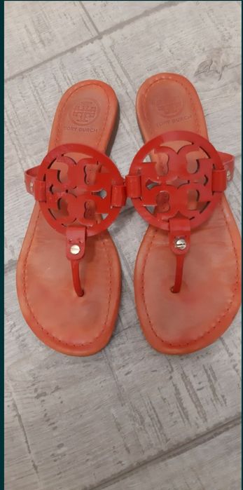 Papuci Tory Burch,autentici piele naturala,orange 39