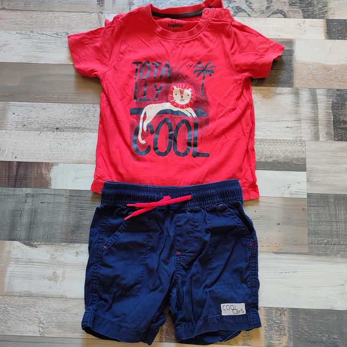 Лот летни дрехи за момче тениски къси гащи 86-92