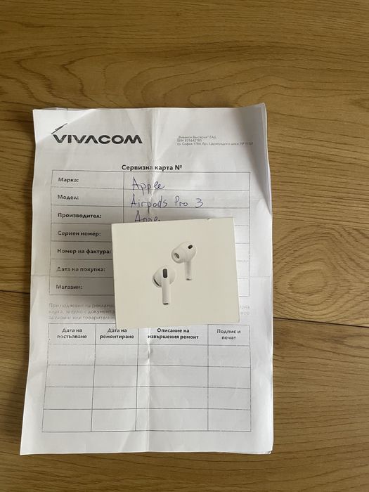 Нови AirPods Pro 3 гаранция Виваком