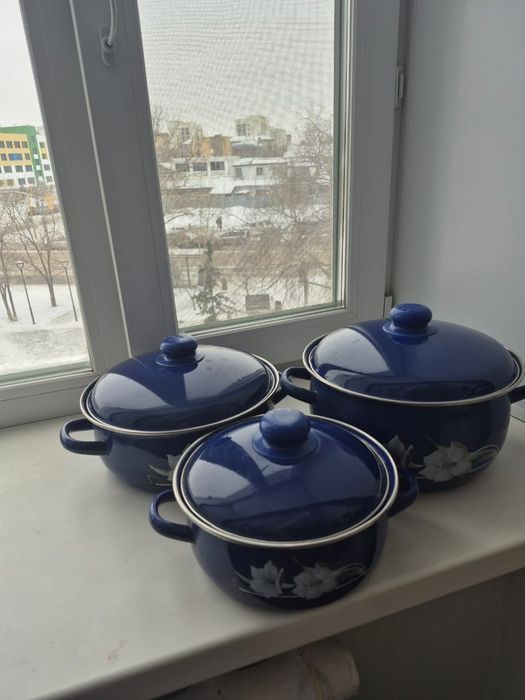 Набор кастрюли  синий