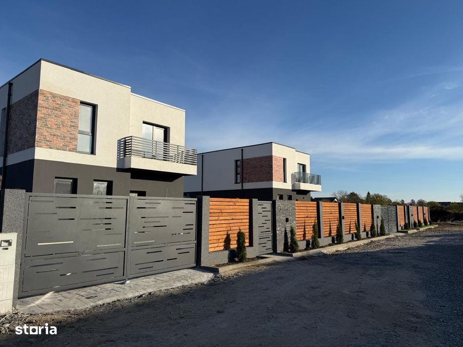 Casă individuală modernă P+E în Balotești,pompă de căldură,comision 0%