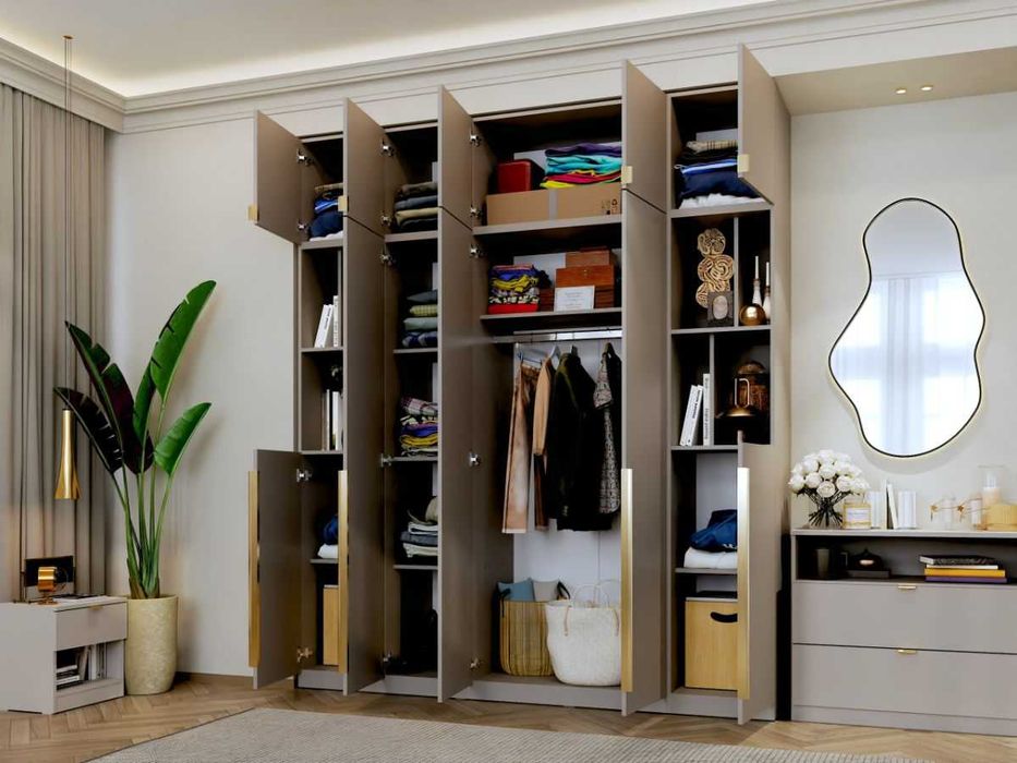 Dulap dormitor haine Inalt Bej/casmir 205 cm Auris C1