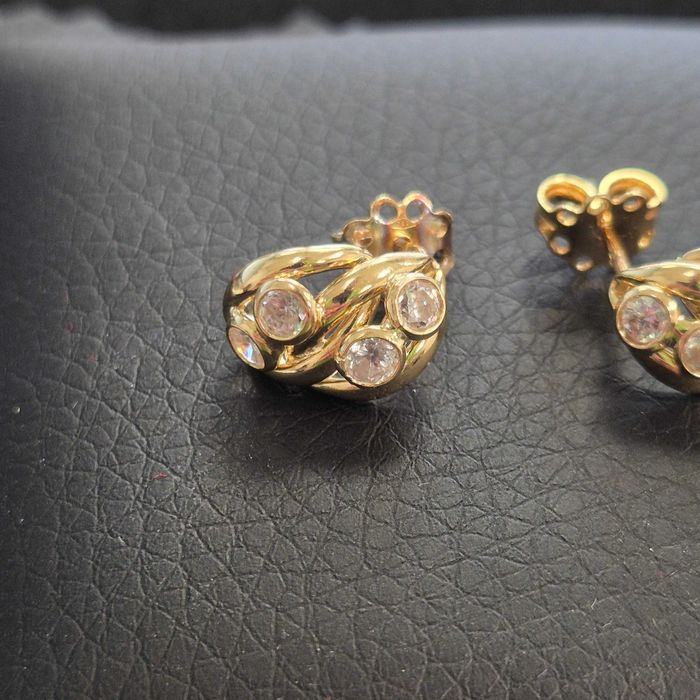 ( B32543.1 / Ag28 Doi Baieti ) Cercei Aur 18K - 3.47 grame / 1820 lei