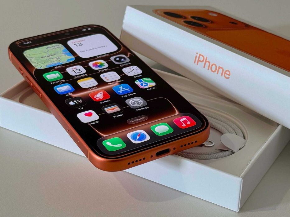 Бартер! Гаранция! Като НОВ! iPhone 17 Pro Cosmic Orange (Oранжев) 78 Цикъла.