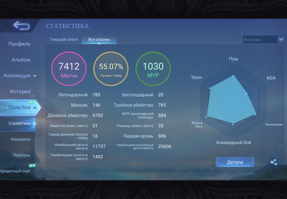 Аккаунт Mobile Legends Bang Bang
