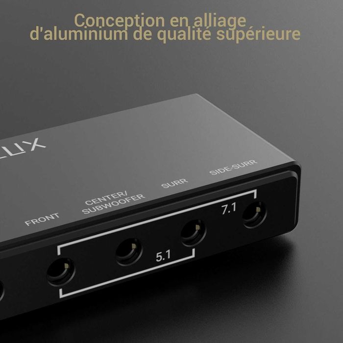 Външна USB звукова карта Cubilux 7.1, 48kHz–384kHz, Line-In и микрофонен вход