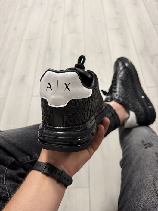 Adidasi Barbati A|X Armani Full Negru Silicon!