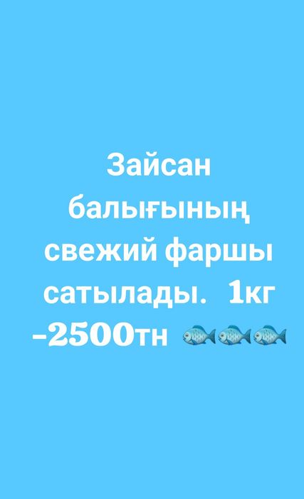 Продам Зайсанский свежий рыбный фарш