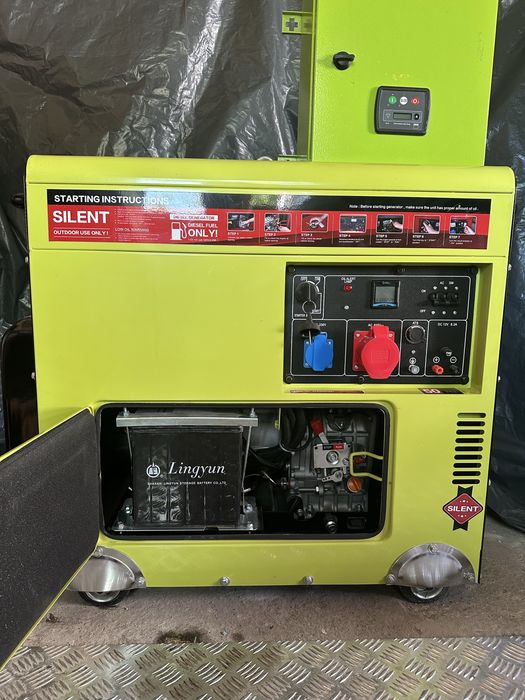 Нов трифазен дизелов генератор GENPOWER 7 kW  с ATS табло.