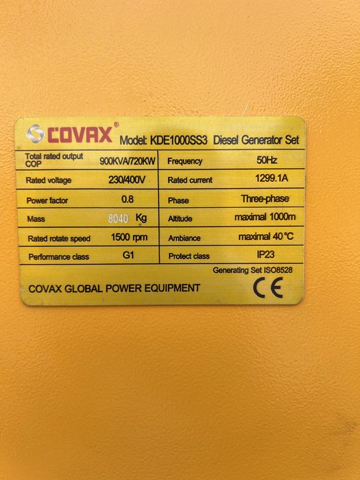 Дизелнь Генератор 900 Ква 720 Квт