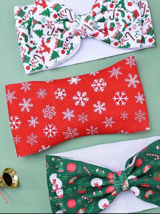 Коледни ленти за коса