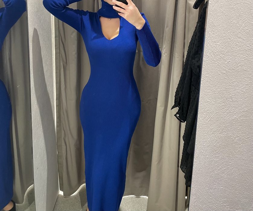 Тъмносиня рокля Zara