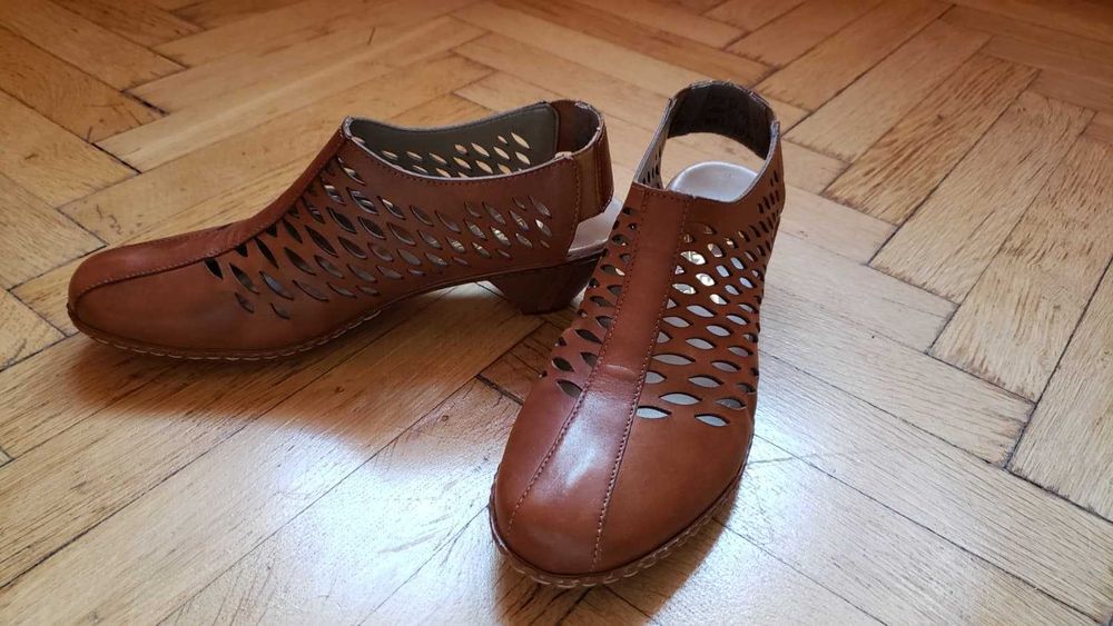 Pantofi din piele, RIEKER, noi, mar.36