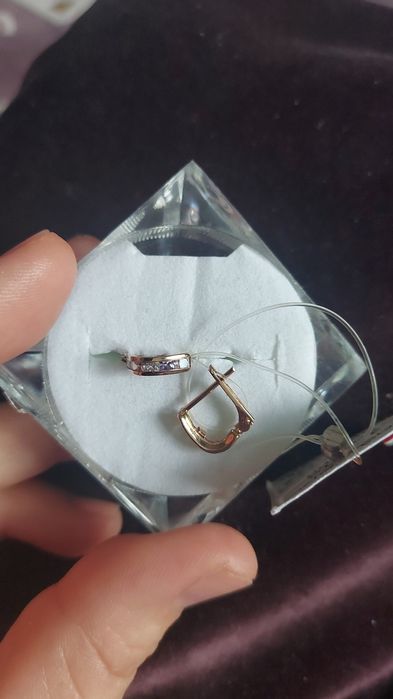 Детские серьги золото