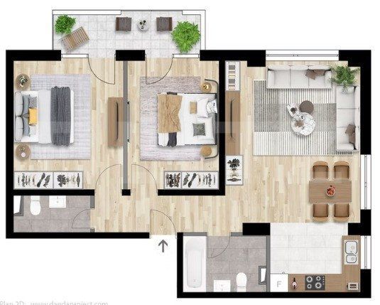 Apartament 3 camere, 70 mp, 2 bai, constructie noua, zona Iulius — fotografia 1