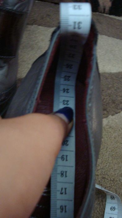 Pantofi gri și vișiniu cu toc, eleganti, de piele, nr 38