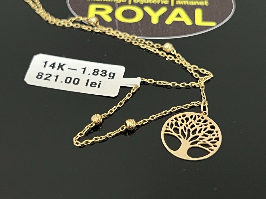 Bijuteria Royal CB : Lant pomul vietii aur 14k 585   1,83 gr