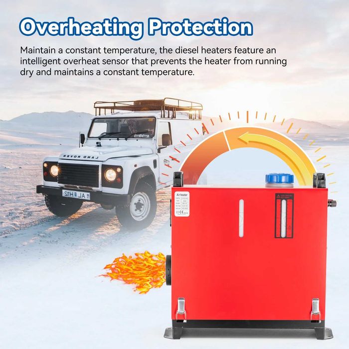 Суха дизелова печка 8 киловата 12 в преносима