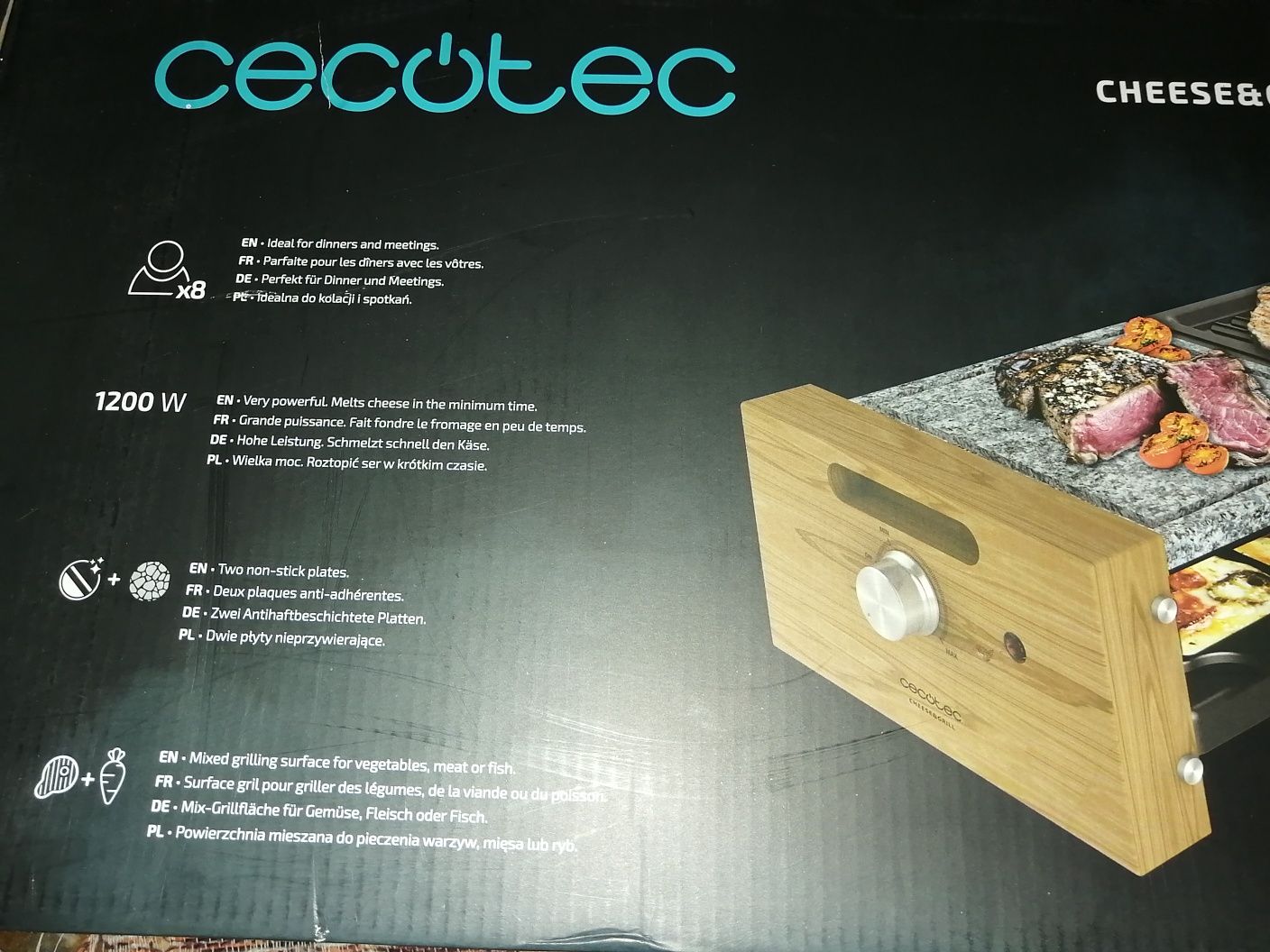 Plancha Grill Cecotec Cheese&Grill 8400 Wood MixGrill 1200 W