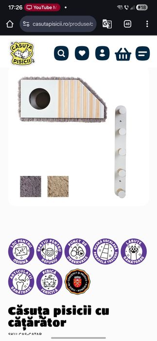 Sisal căsuța suspendată piaici cu scăriță