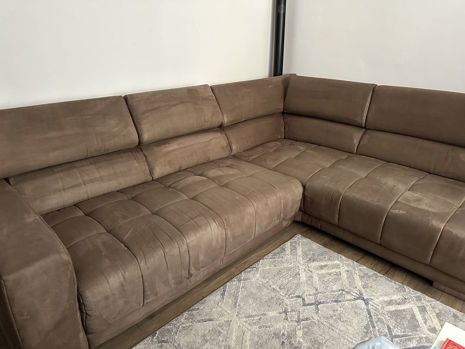 Coltar din piele alcantara