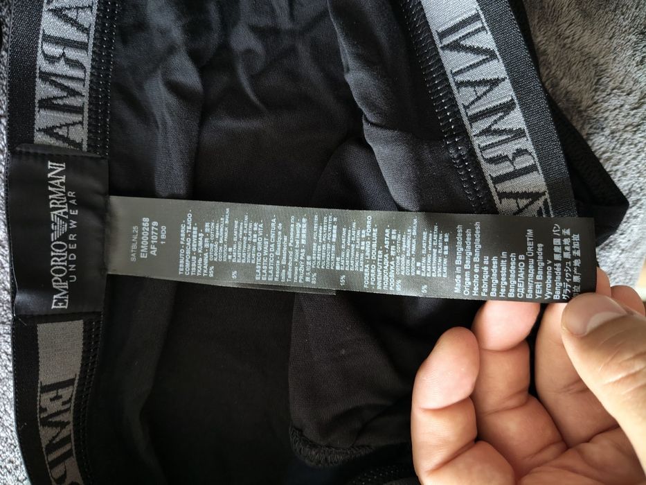 Emporio Armani set 3 chiloți bărbătești culoare negru cu banda elastica gri/negru mărimea S noi originali