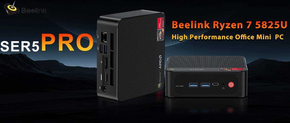 MiNi PC Beeling SER5 PRO Ryzen 7 5825U ram 16 ssd 256 Radeon 4Gb