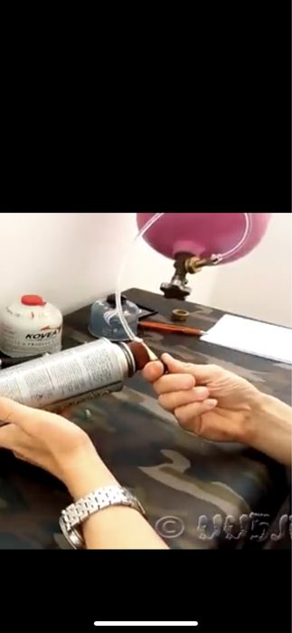 Адаптор с маркуч за пълнене на туристически газови флакони/бутилки7/16