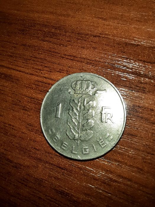 1 франк, Бельгийская монета, 1977