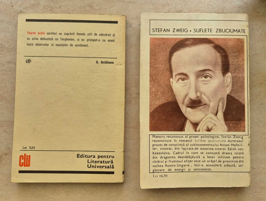 Pachet 2 romane psihologice clasice – Stefan Zweig și I.S. Turgheniev (Ed. ELU)