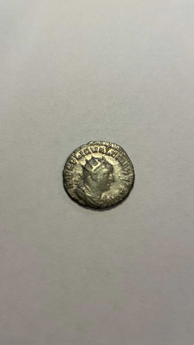 Moneda Denarius roman Valerianus 253 D.C Argint