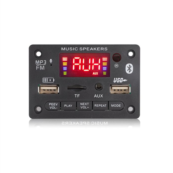 Mp3 player 2*3W за вграждане DC-5V/12V с БТ 5.0, 2*USB, Mic, Sd, Fm