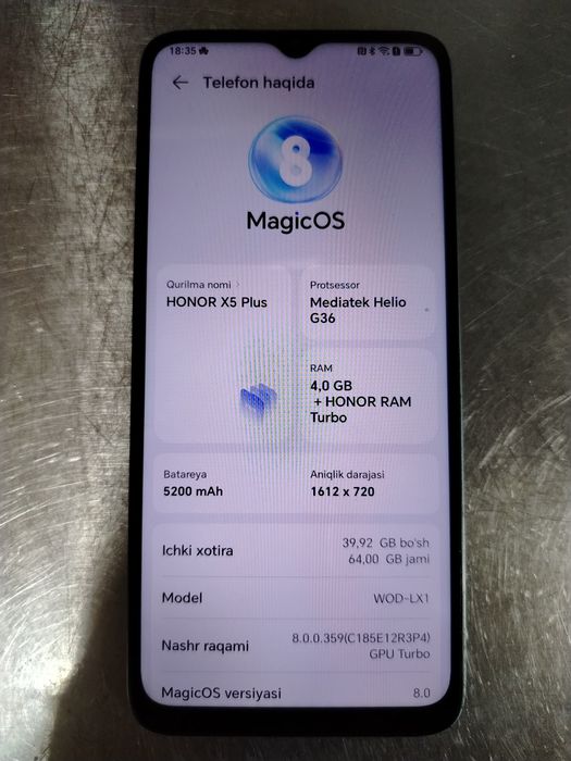 Honor 5X Plus holati yaxshi