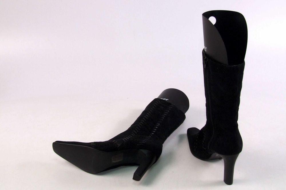 Cizme piele faux catifelata, 39, elegante toc 9 cm, Made in Italy, NOI